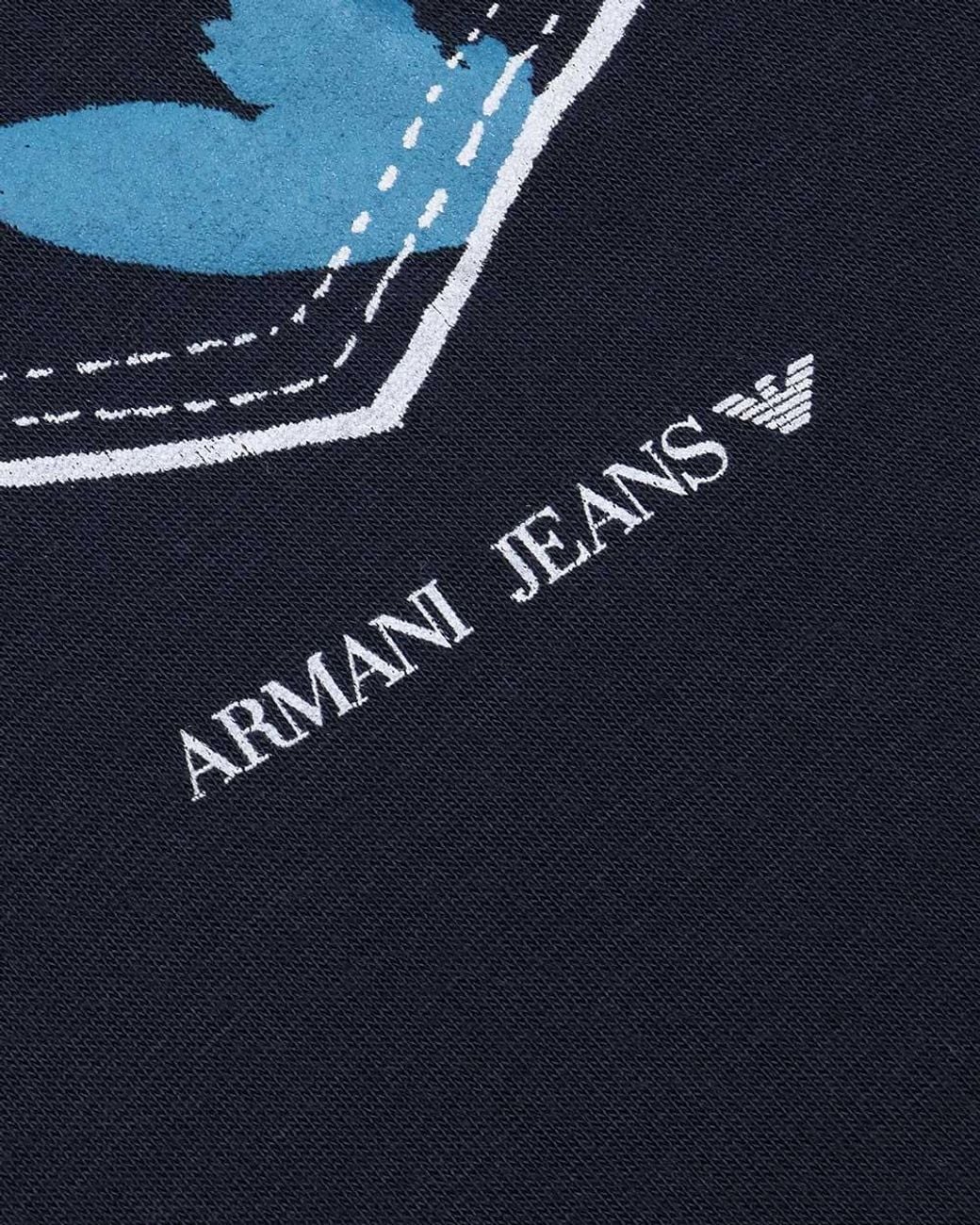 Armani Jeans Blue Printed T-Shirt