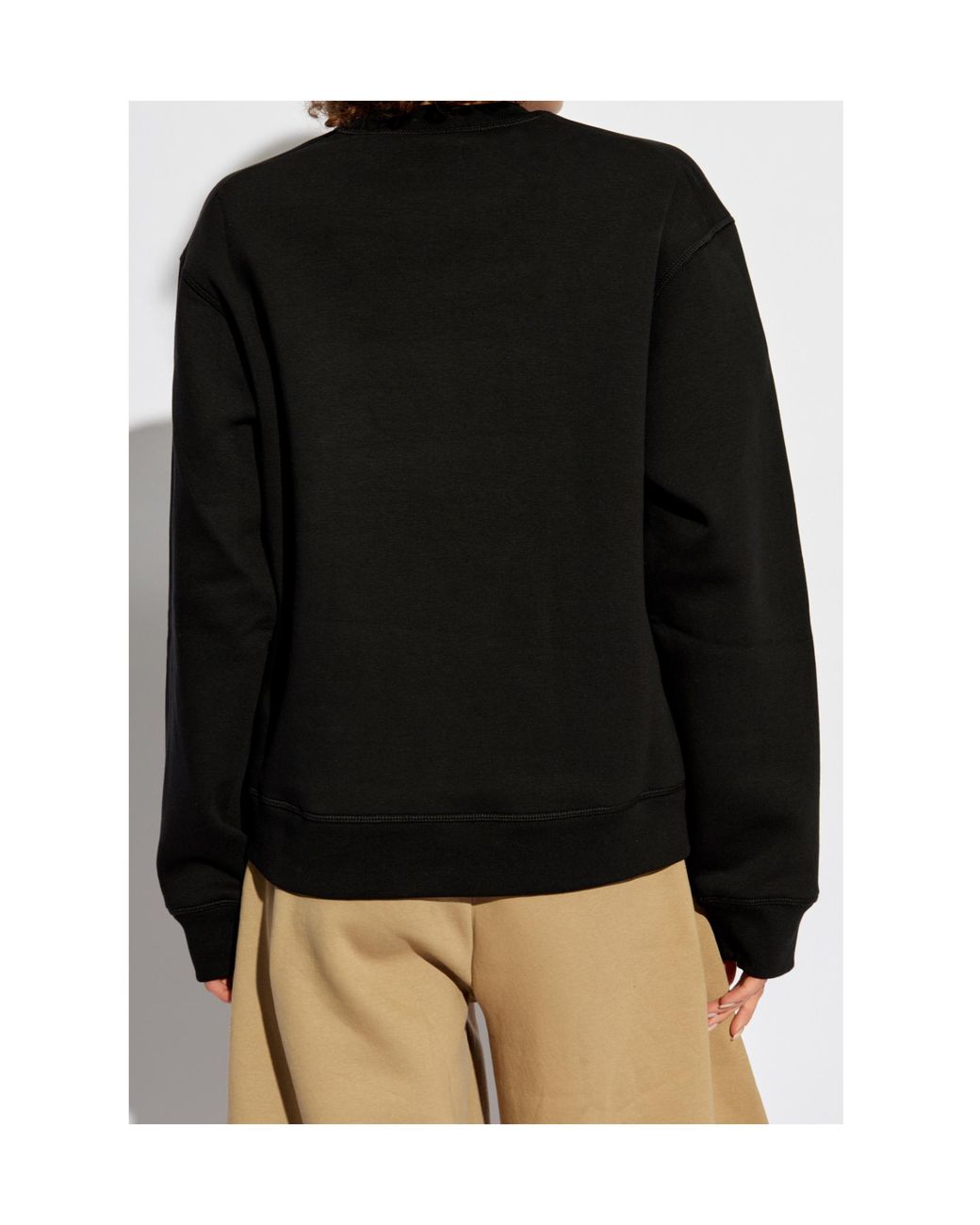 DSquared² Black Icon Logo Printed Crewneck Sweatshirt