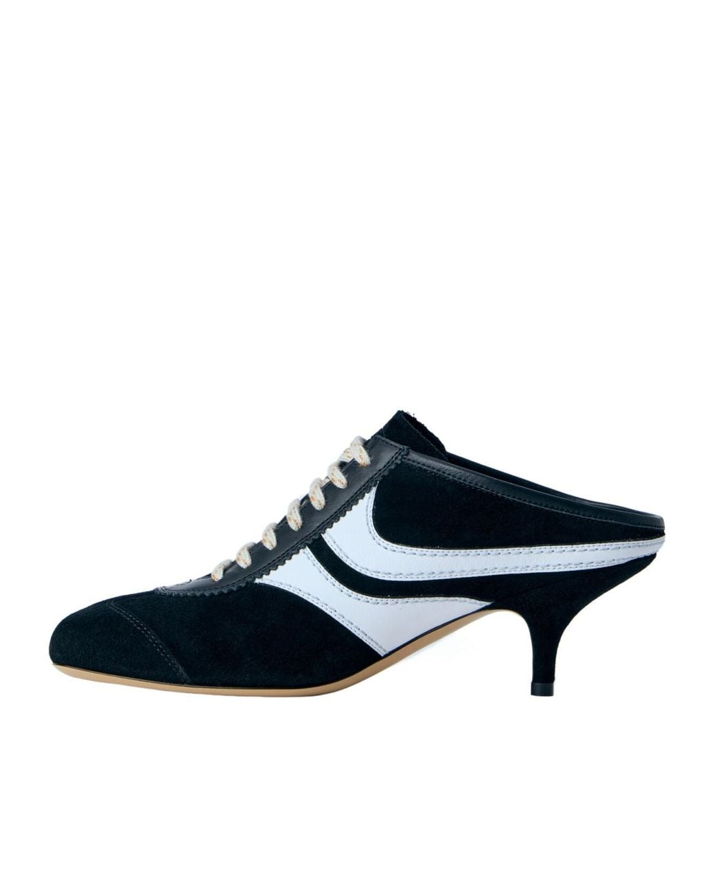Dries Van Noten Blue Heeled Lace Up Mules