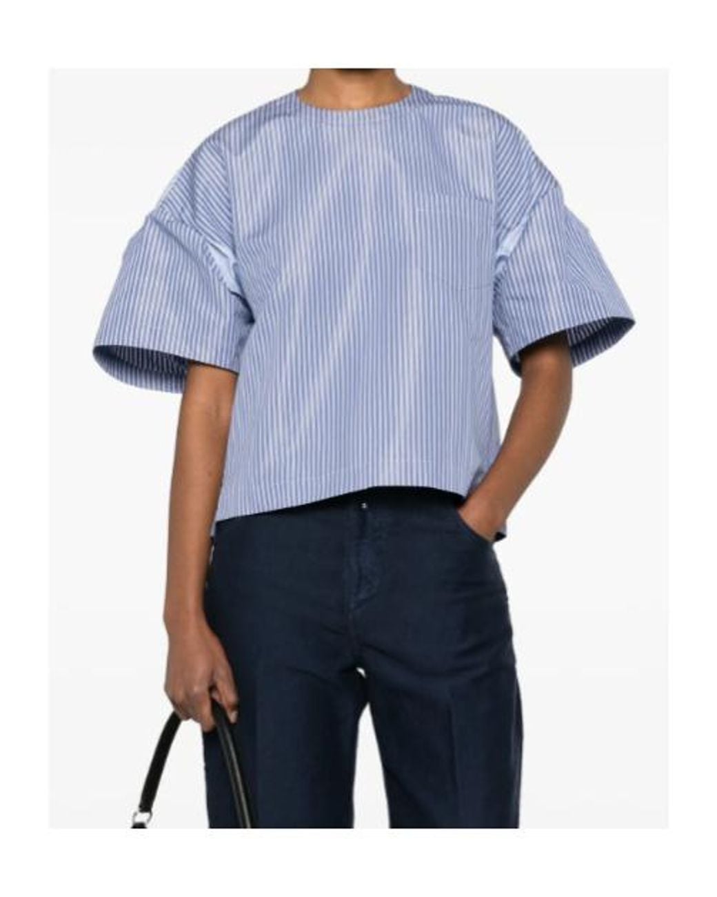 Sacai Blue Striped Shirt