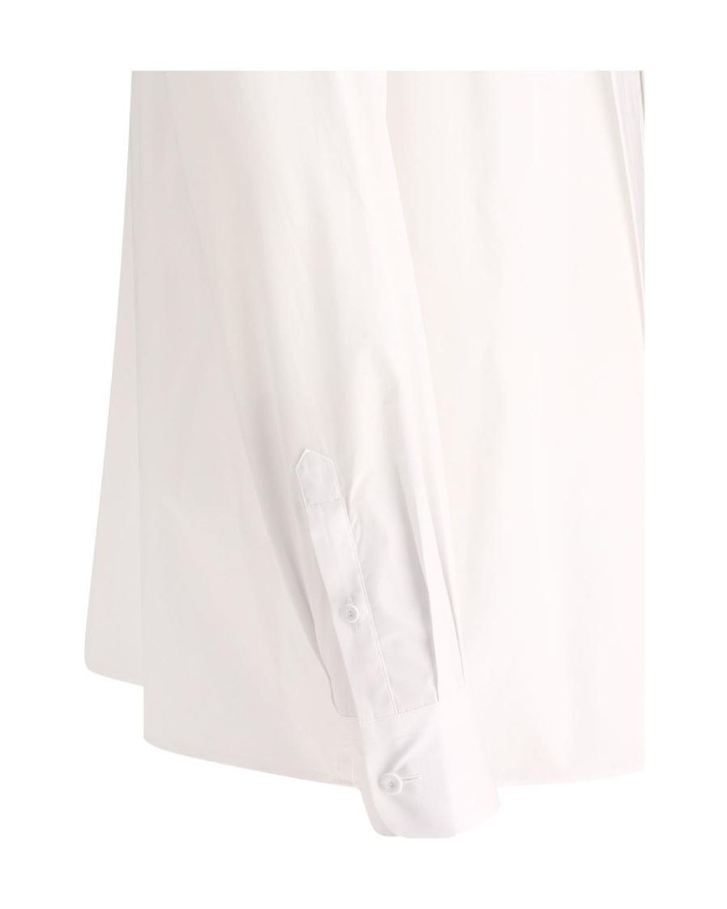 Prada White Layered-Collar Button-Up Poplin Shirt for men
