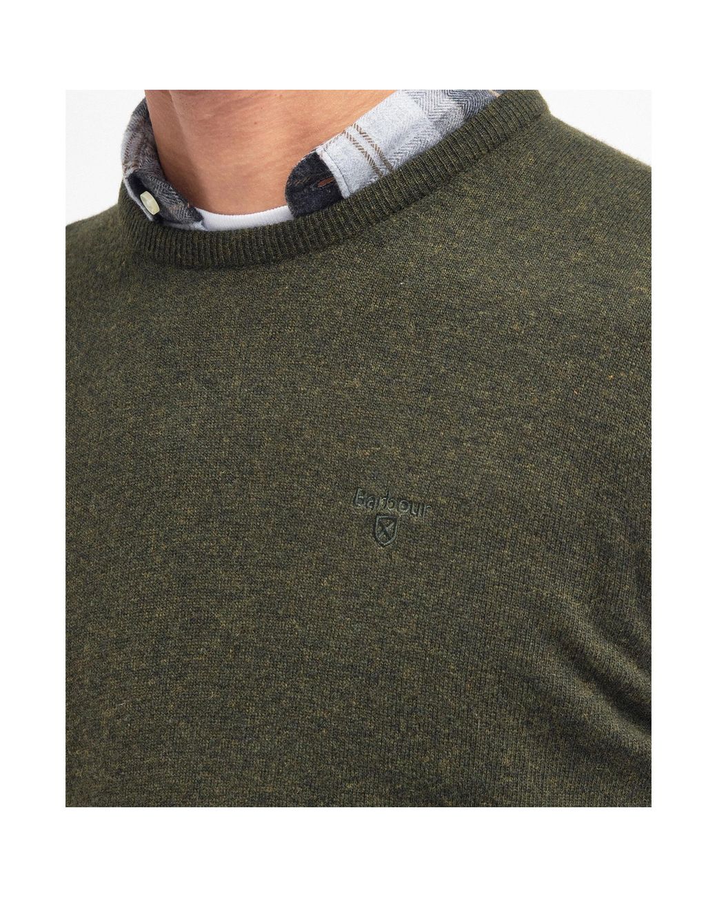 Barbour Green Crew Neck Knit Sweater for men