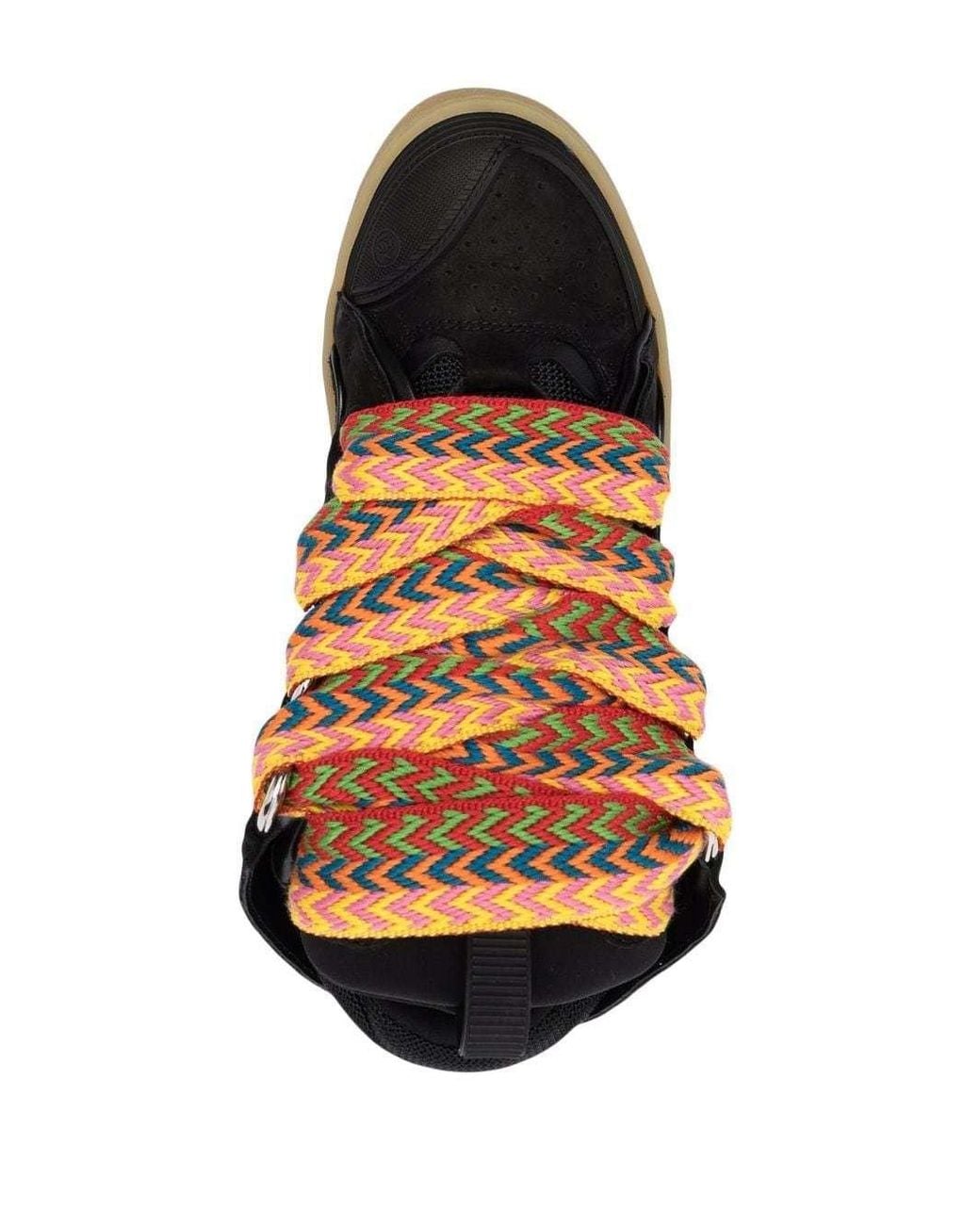 Lanvin Black Curb Lace-Up Sneakers