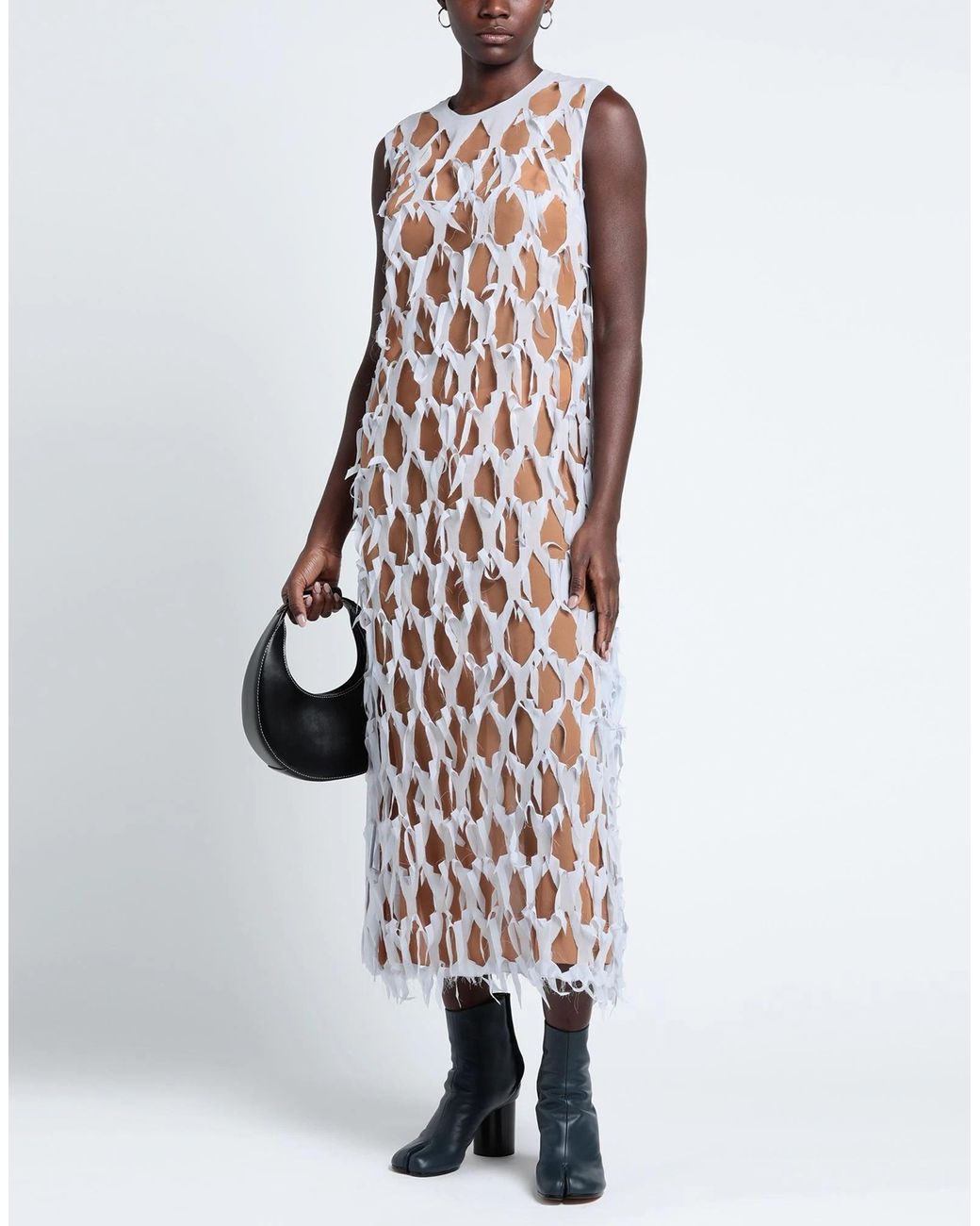 Maison Margiela Gray Dual Color Sleeveless Dress