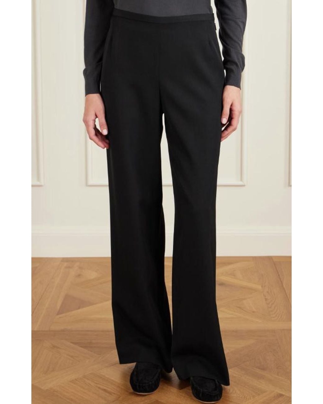 The Row Black Roger Pants