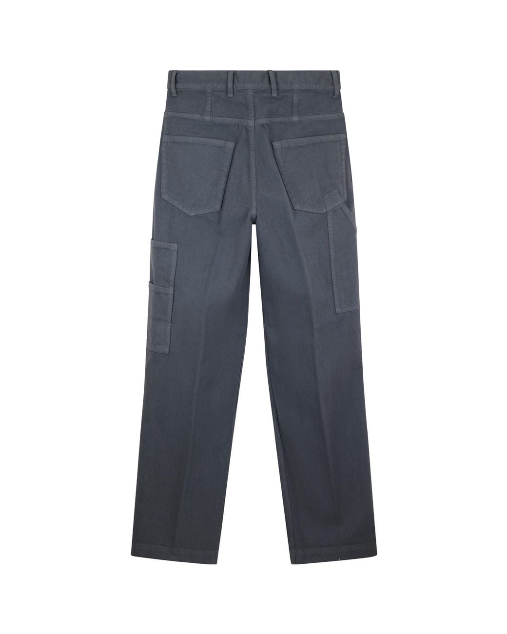 Dries Van Noten Blue Pressed Crease Trousers for men