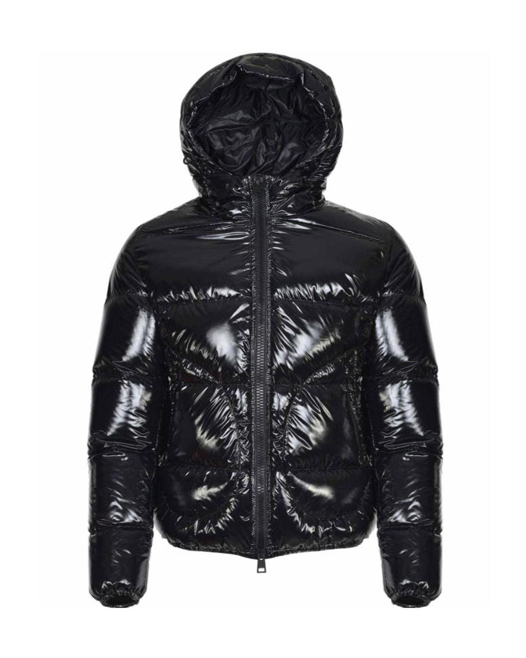 Herno Black Long-Sleeved Hooded Down Jacket for men