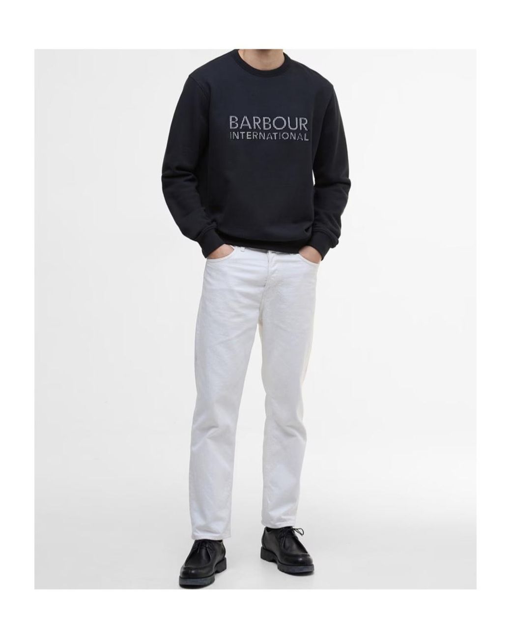 Barbour Blue Bertie Blackstreak Logo Sweater for men