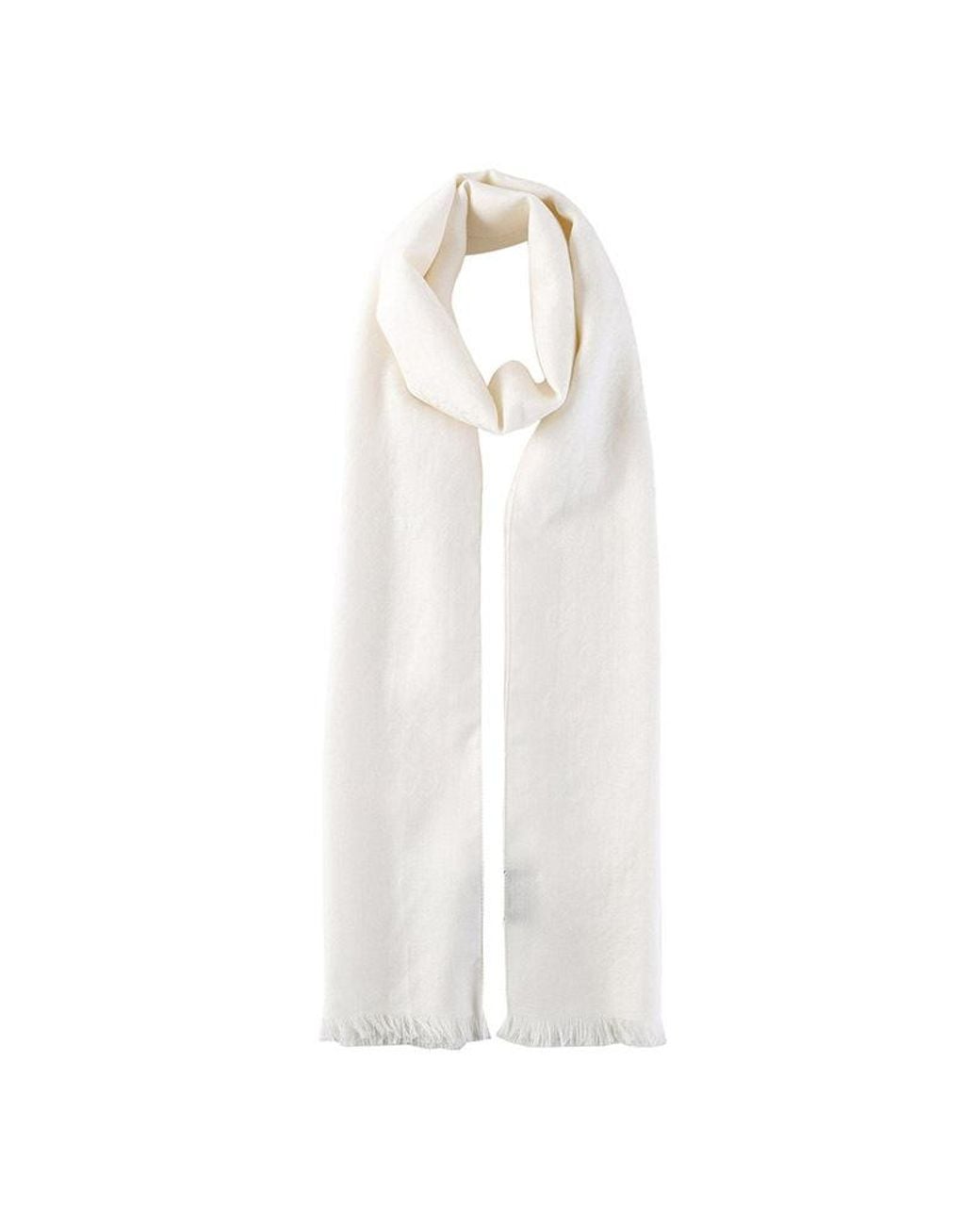Gucci White Logo Casual Scarf
