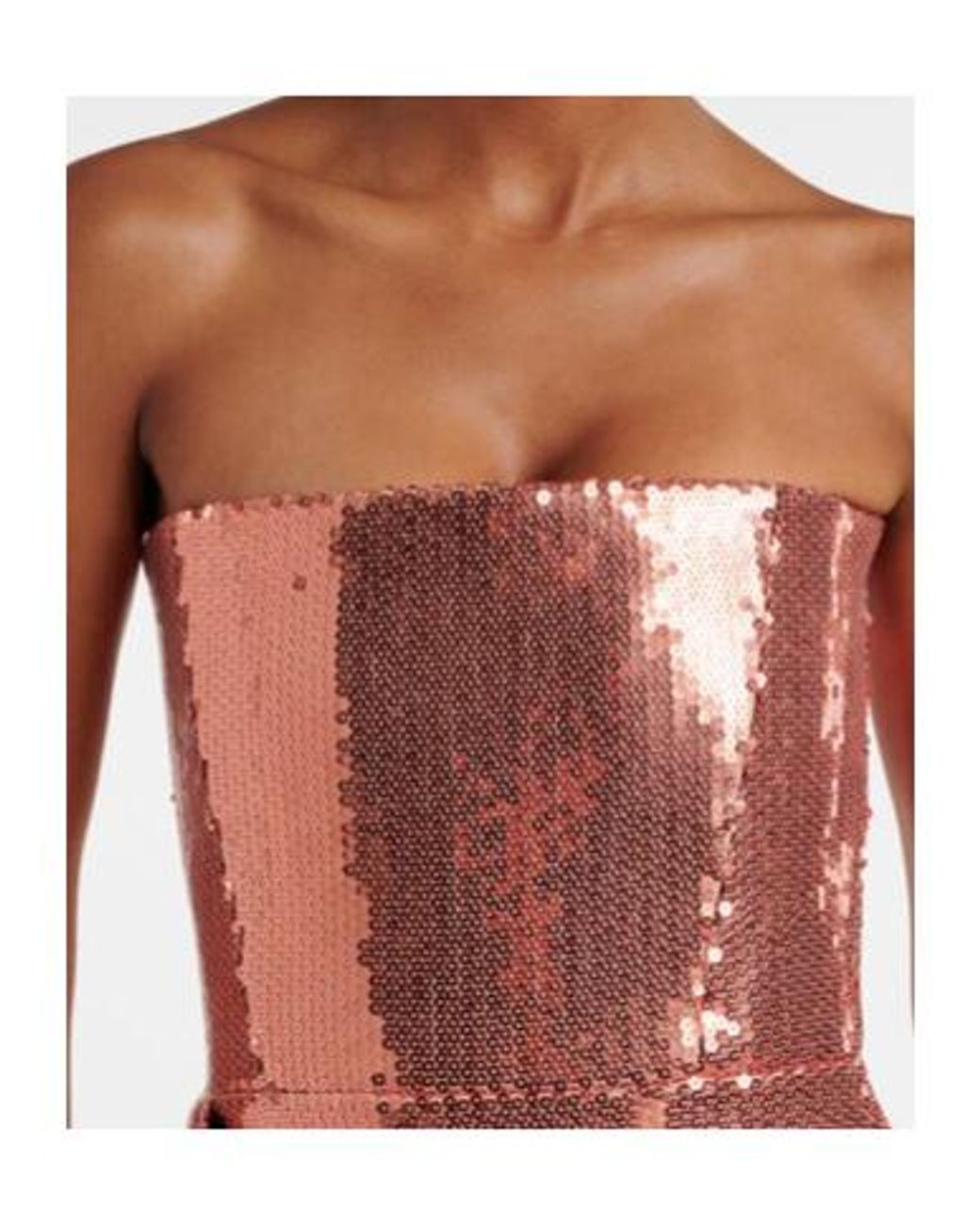 Alex Perry Red Draped Sequined Corset Dress