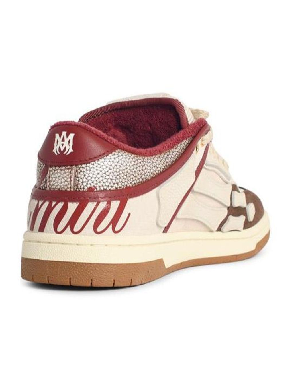 Amiri Pink Round Toe Lace-Up Sneakers for men