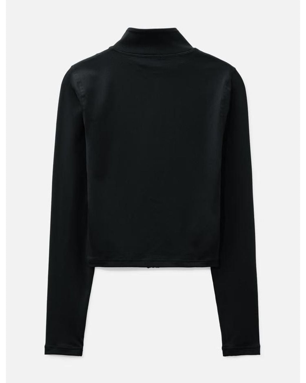 Sporty & Rich Black Zip-Up Knitted Sports Top