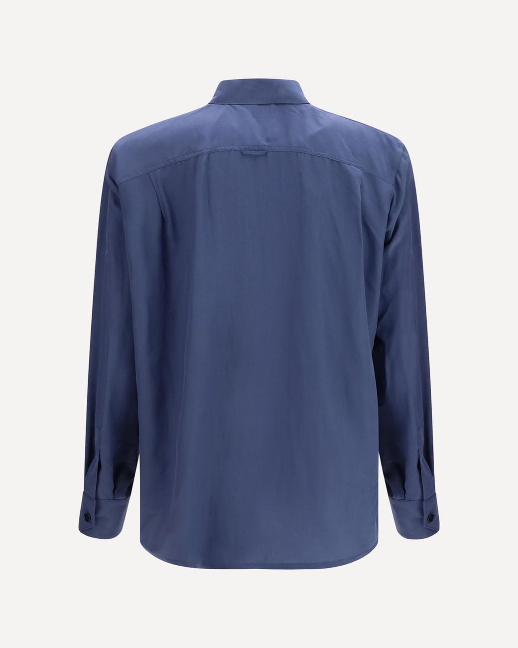 Saint Laurent Blue Button-Up Long-Sleeved Shirt for men