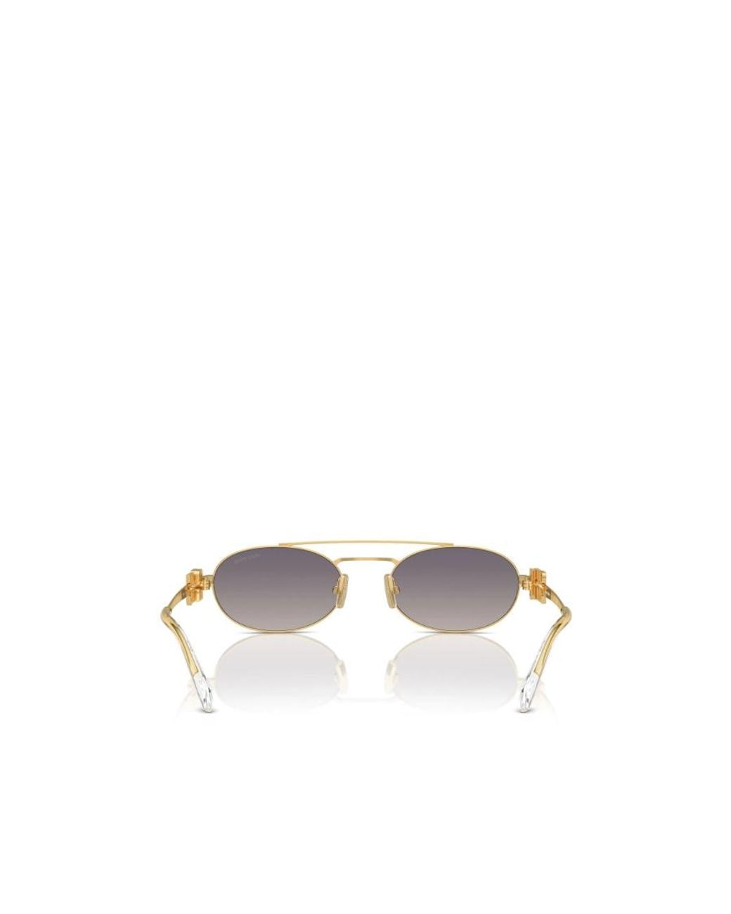 Miu Miu White Eyewear Oval-Frame Sunglasses