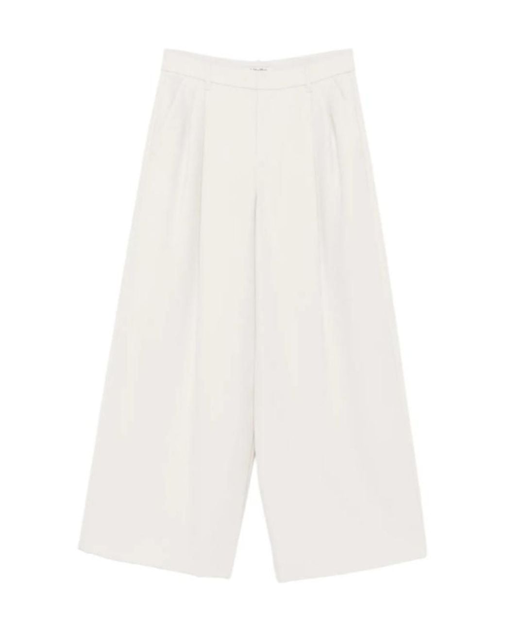 Max Mara White Wide-Leg Casual Pants