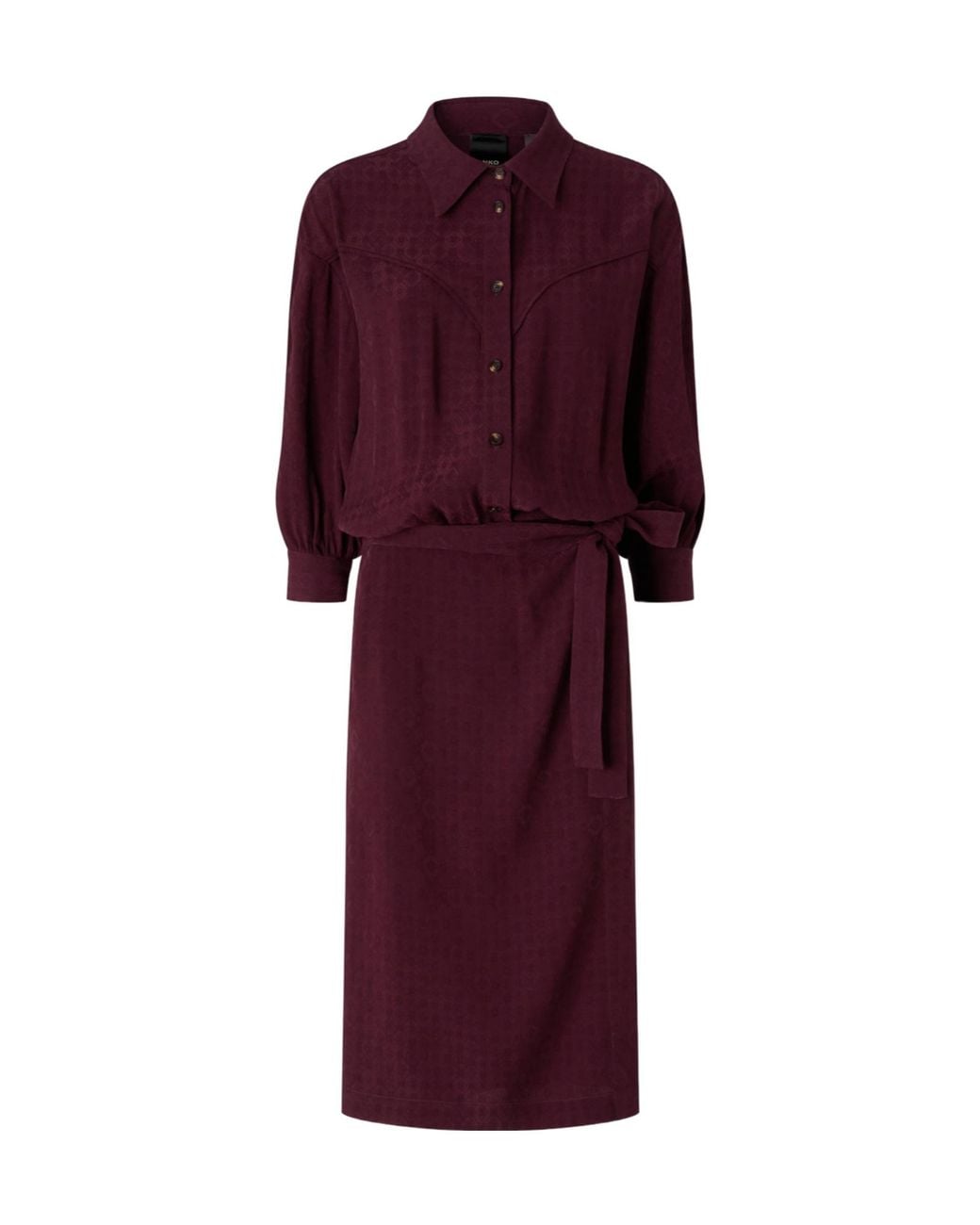 Pinko Purple Belted Shirt Dress
