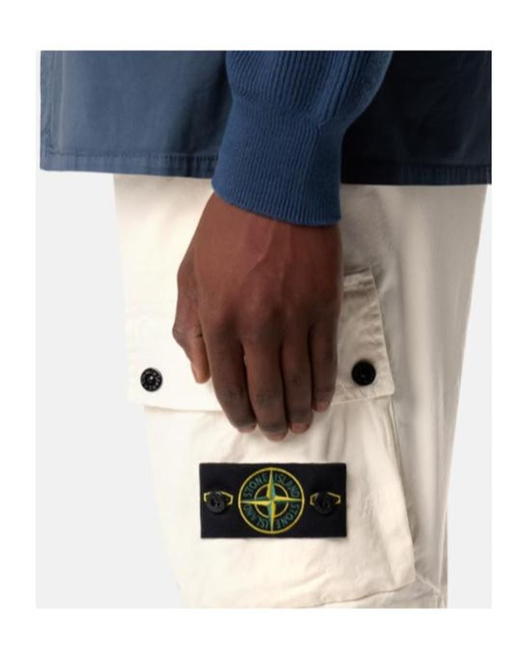 Stone Island Natural Slim-Fit Cargo Bermuda Shorts With Zip Pockets for men