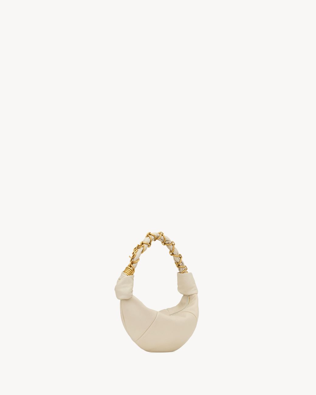Saint Laurent White Amalia Mini Hobo Bag