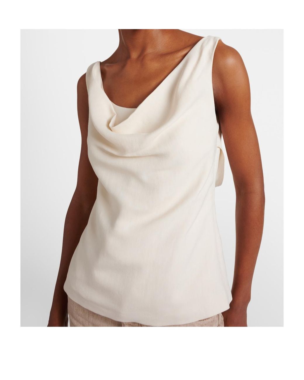 Brunello Cucinelli White Draped Top