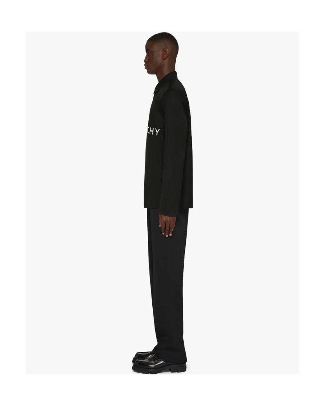 Givenchy Black Archetype Zipped Shirt for men