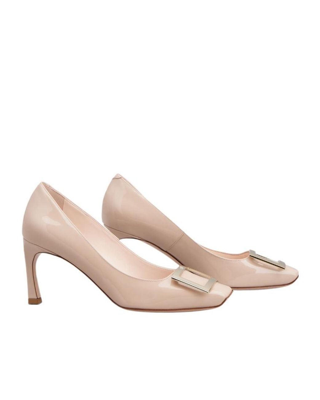 Roger Vivier Pink Trompette Embellished Buckle Pumps