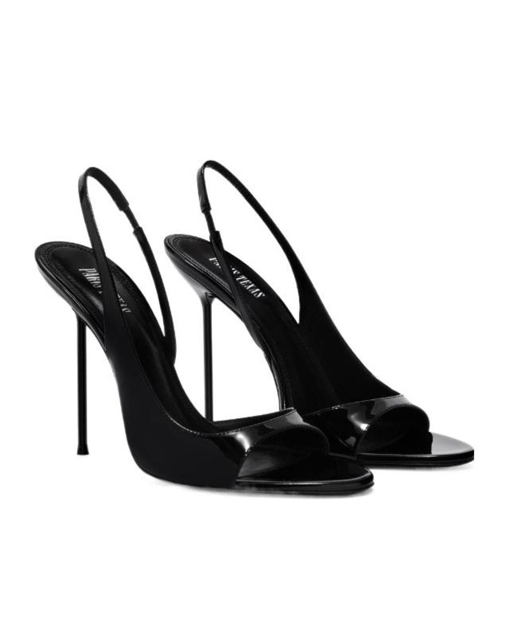 Paris Texas Black Lidia Patent Leather Sandals