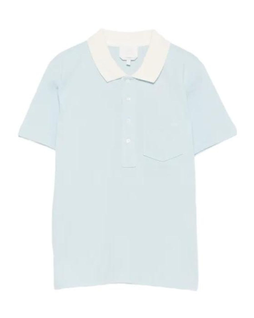 A.P.C. Blue Half-Button Polo Top