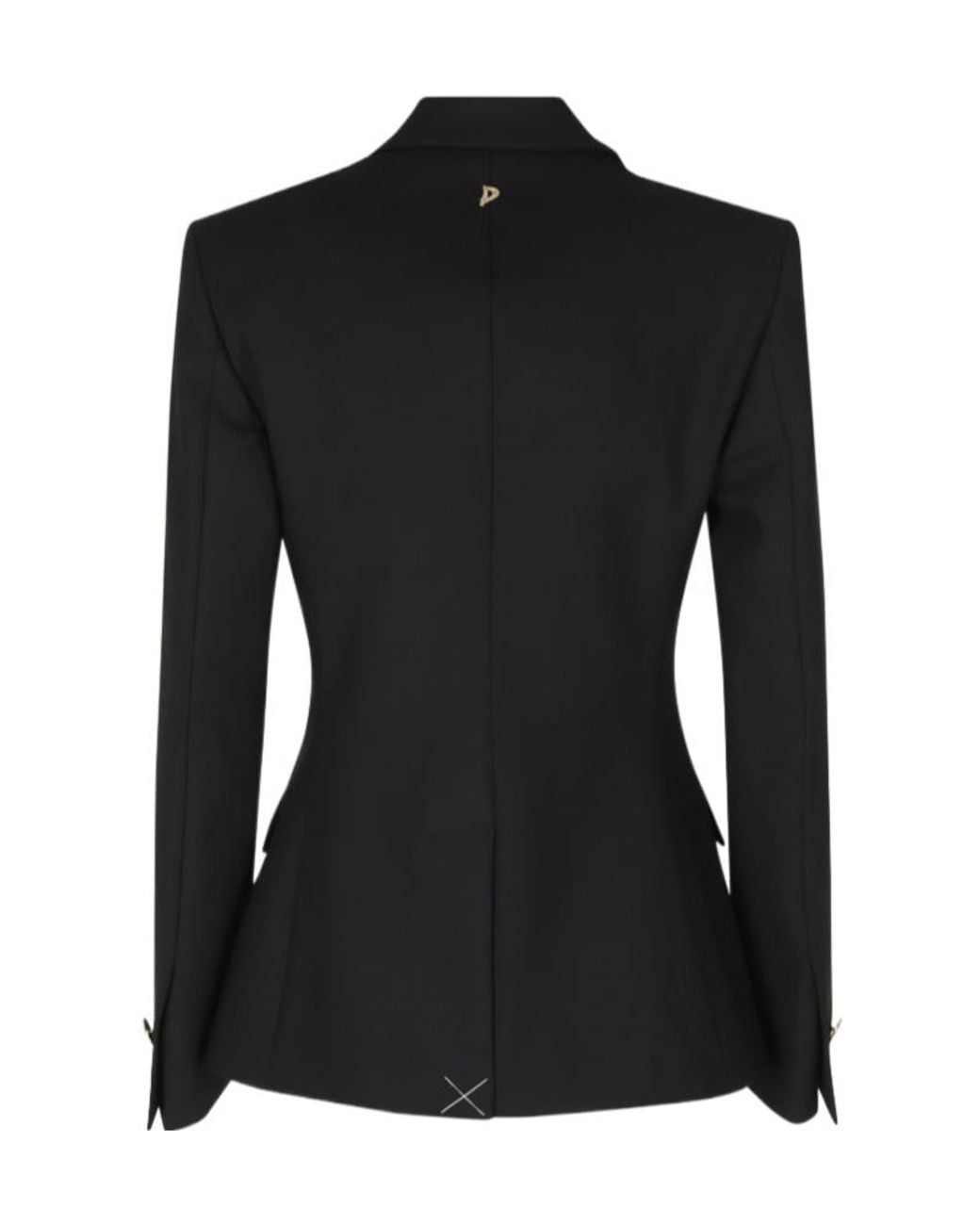 Dondup Black Double-Breasted Blazer