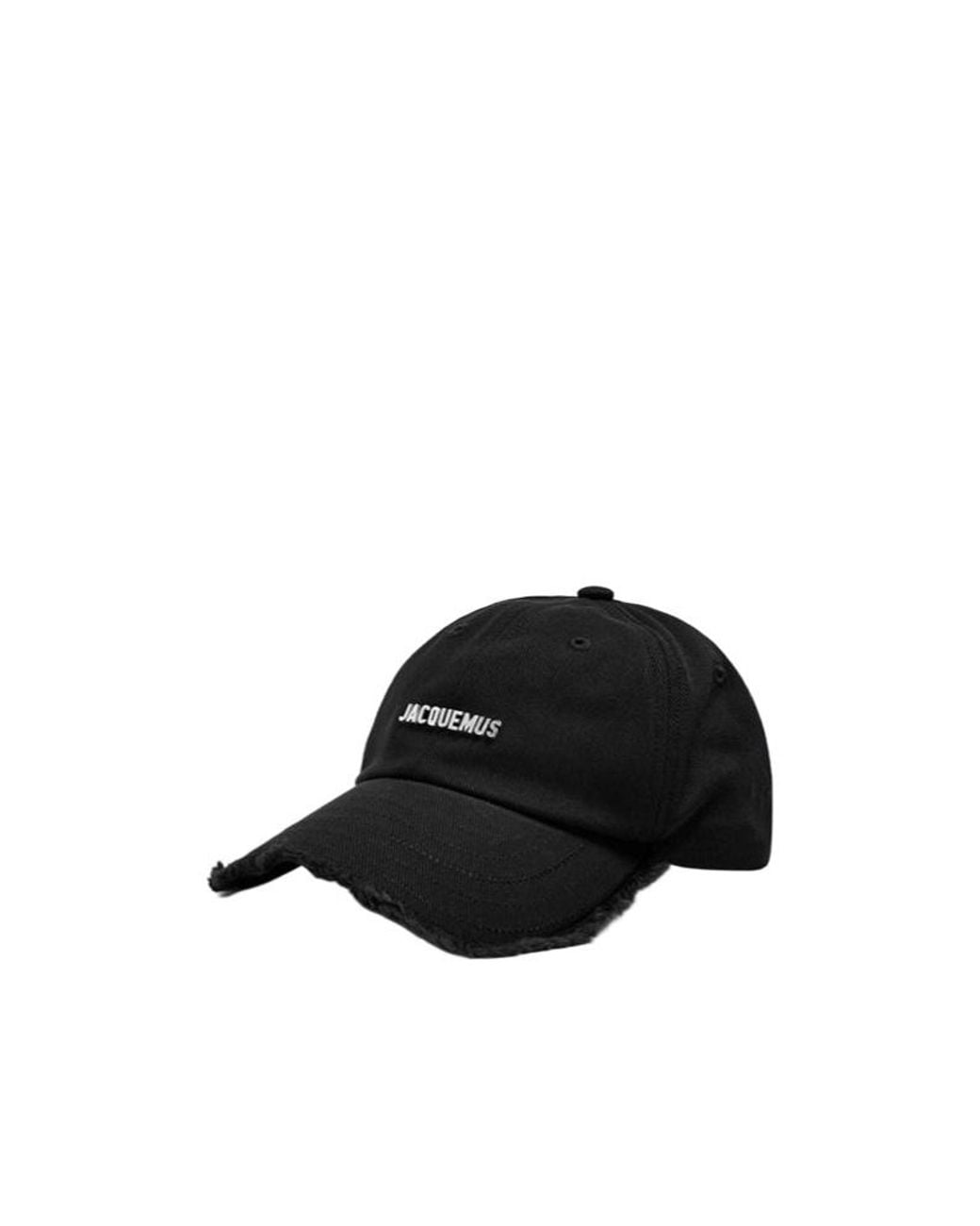 Jacquemus Black Curved Brim Baseball Cap for men
