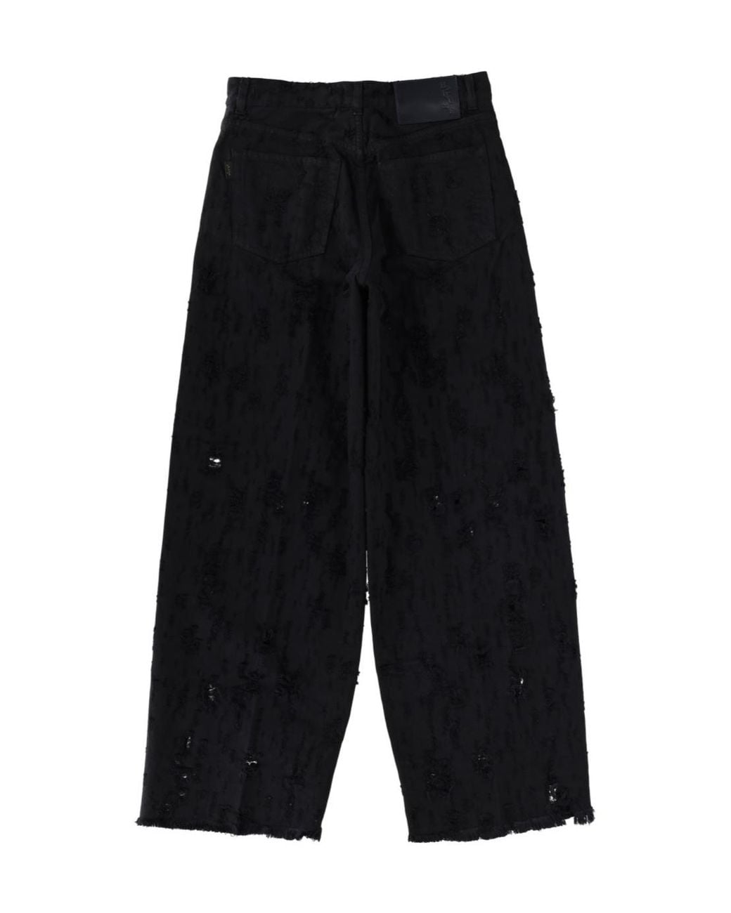 Haikure Black Bethany Distressed Straight Jeans