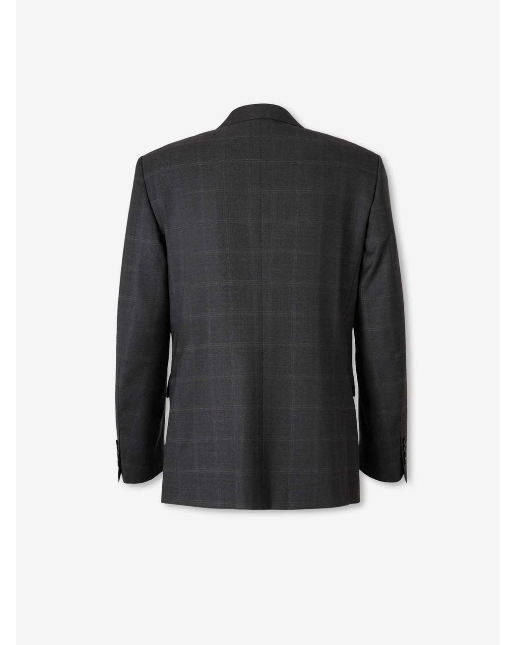 Canali Black Classic Check Suit for men