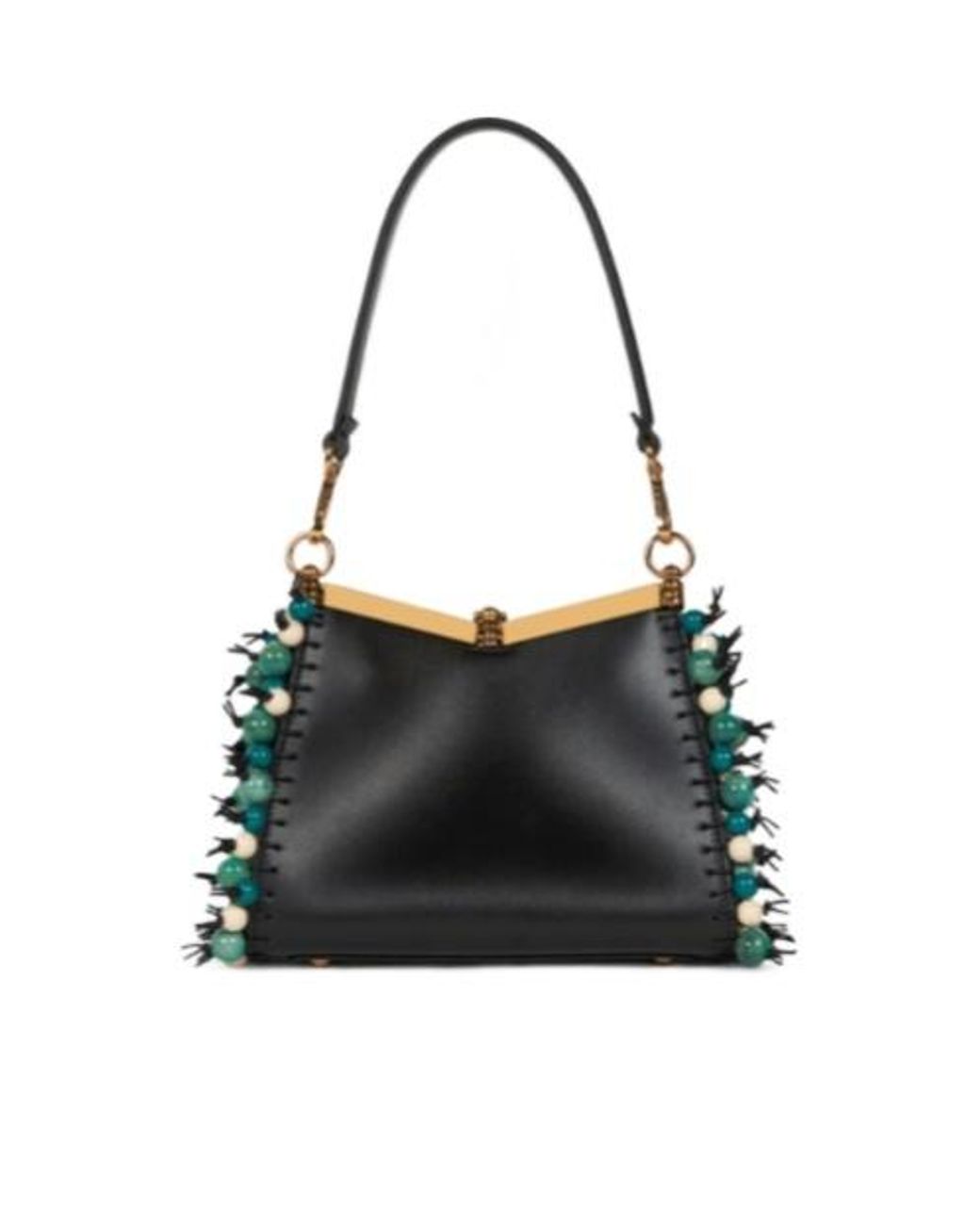 Etro Black Small Vela Bag With Marbles
