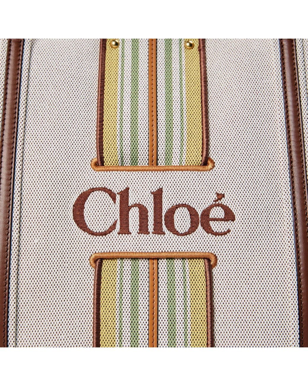 Chloé White Canvas Tote Bag