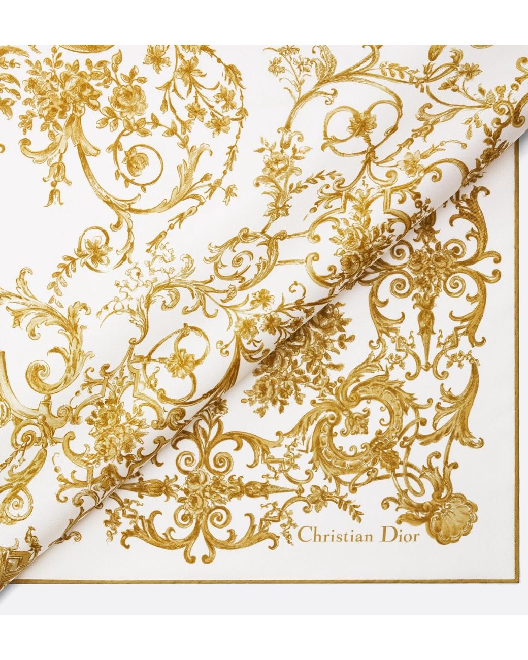 Dior Metallic Esque Butterfly 90 Square Scarf