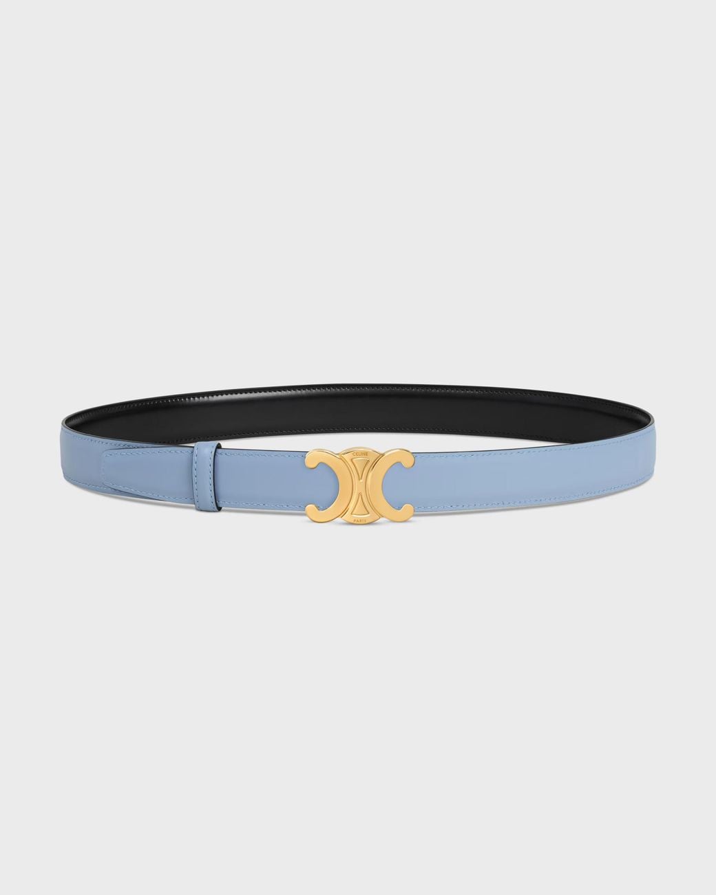 Céline White Triomphe Buckle Reversible Strap 25Mm