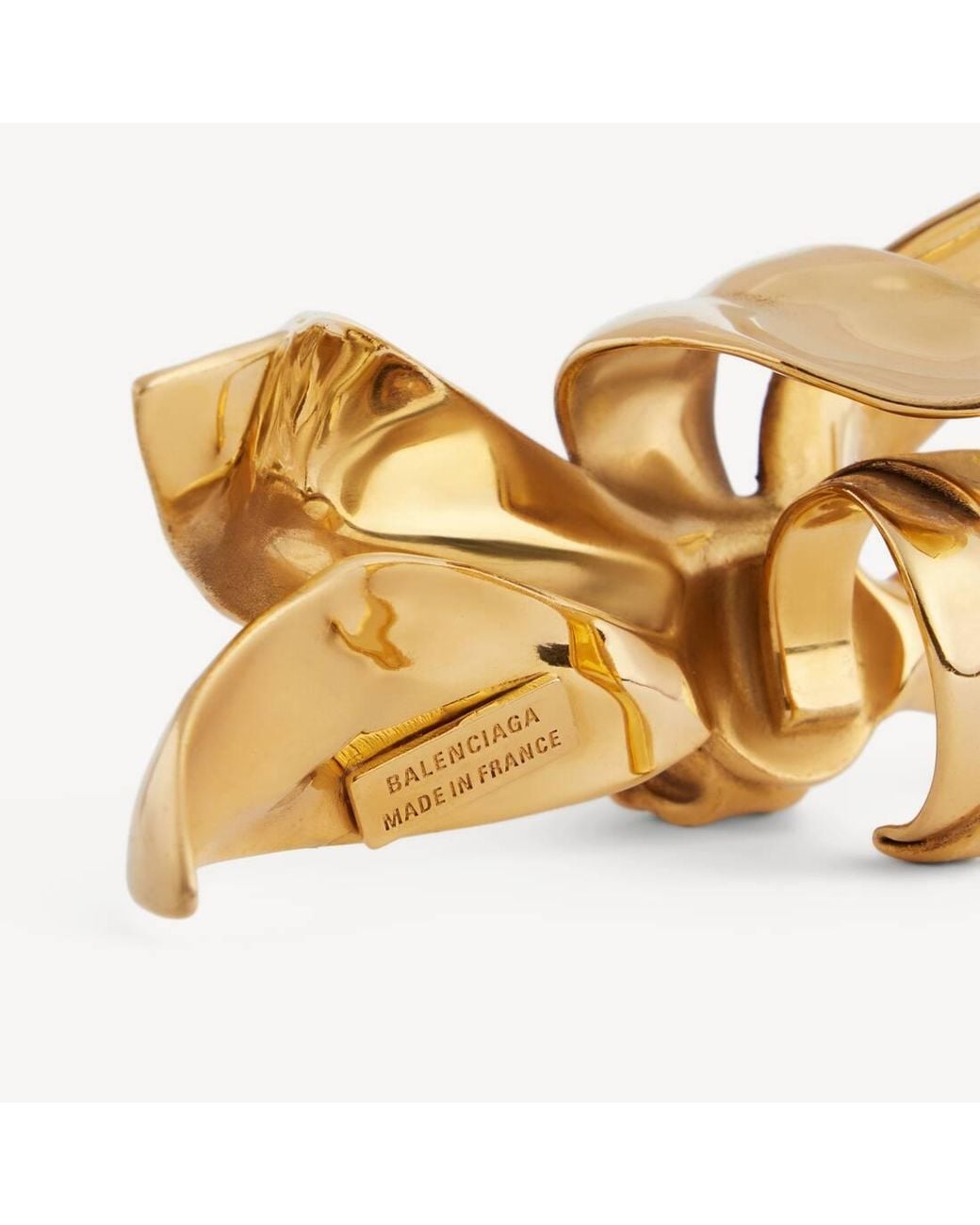 Balenciaga Metallic Bloom Pinky Ring