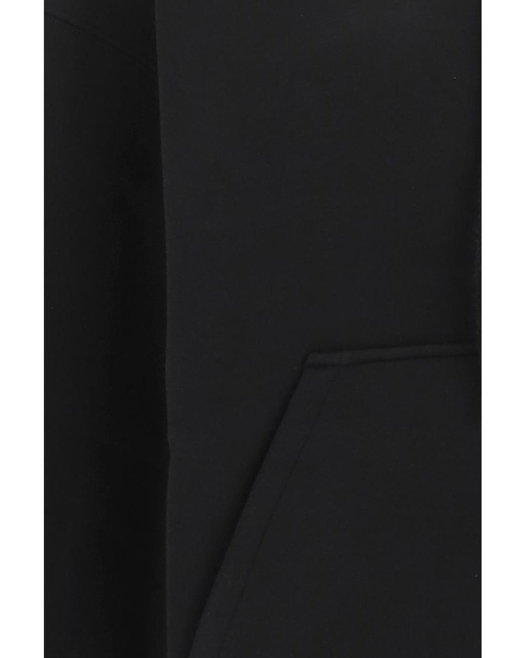 AMI Black Long-Sleeved Drawstring Hoodie for men