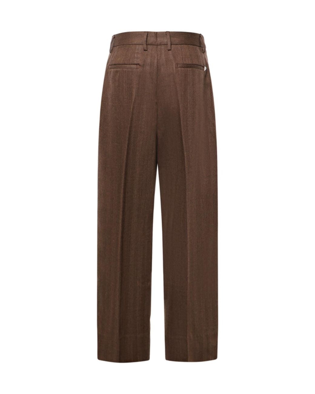 Dondup Brown Pleated Wide-Leg Pants