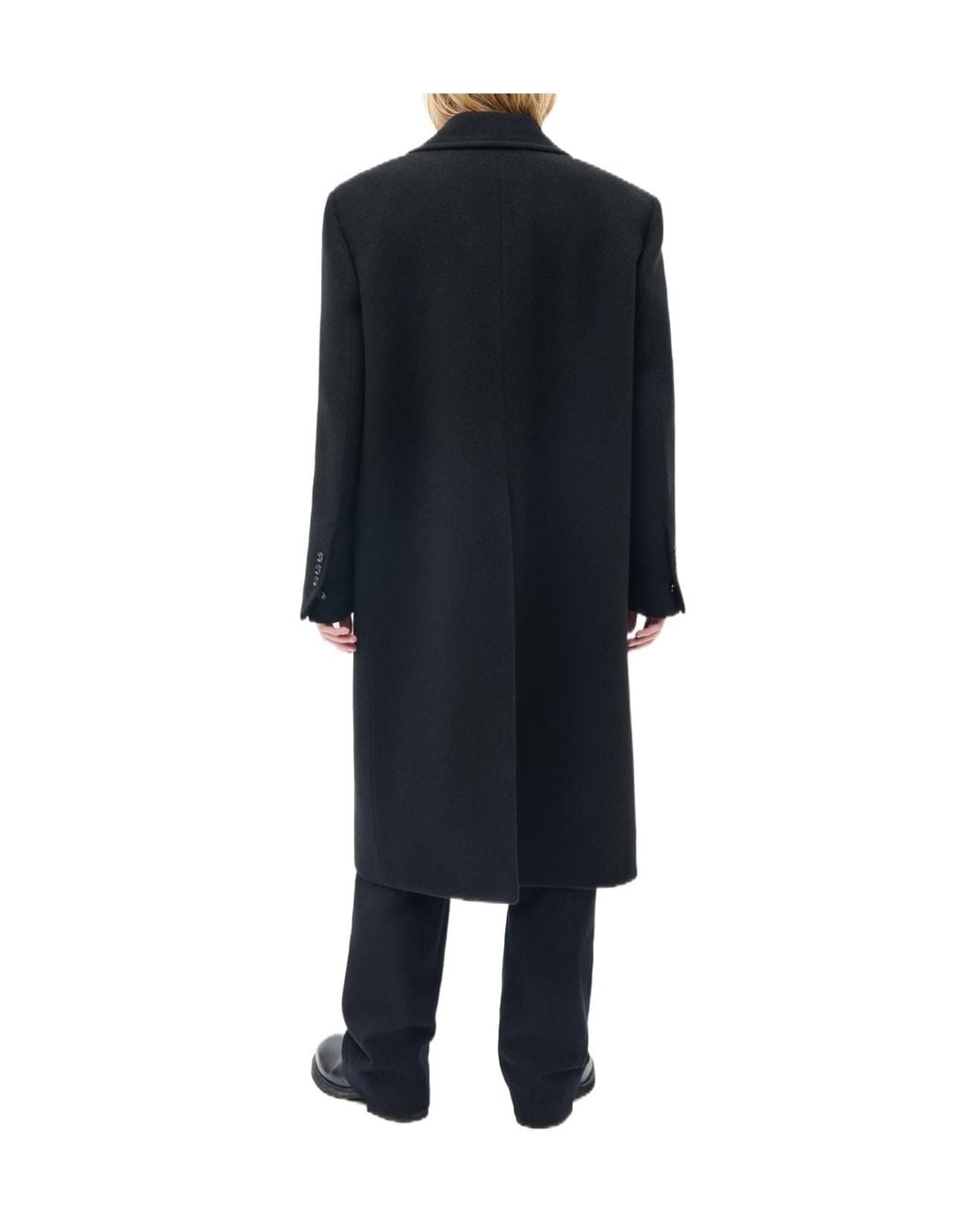 Ann Demeulemeester Black Jake Double-Breasted Coat for men