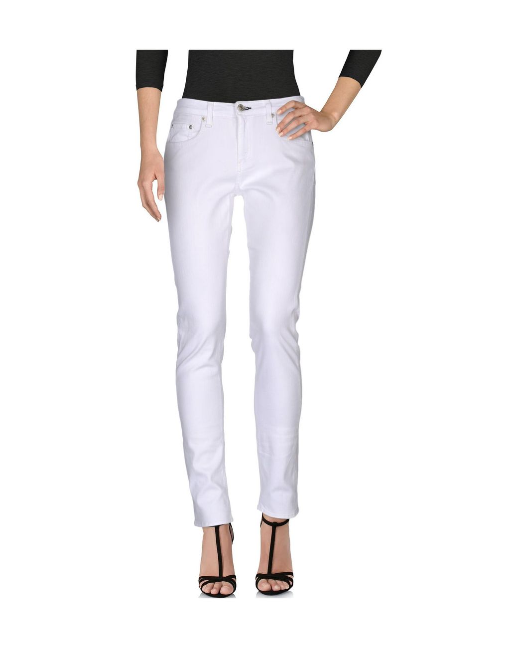 Rag & Bone White Colored Washed Jeans