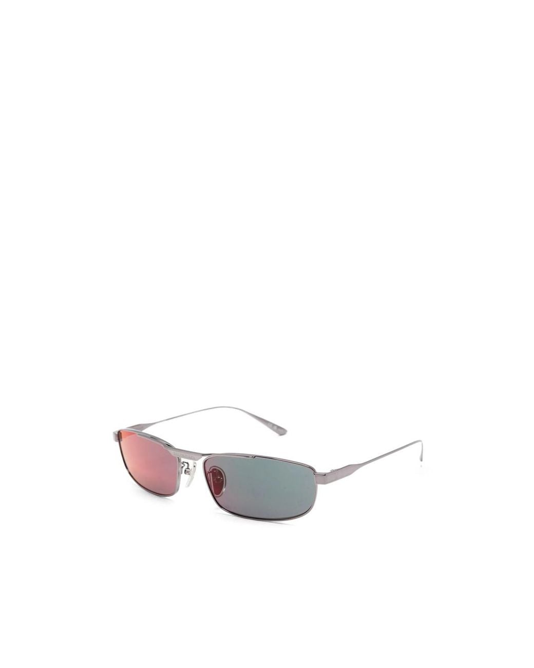Balenciaga Green Eyewear Rectangular Frame Sunglasses