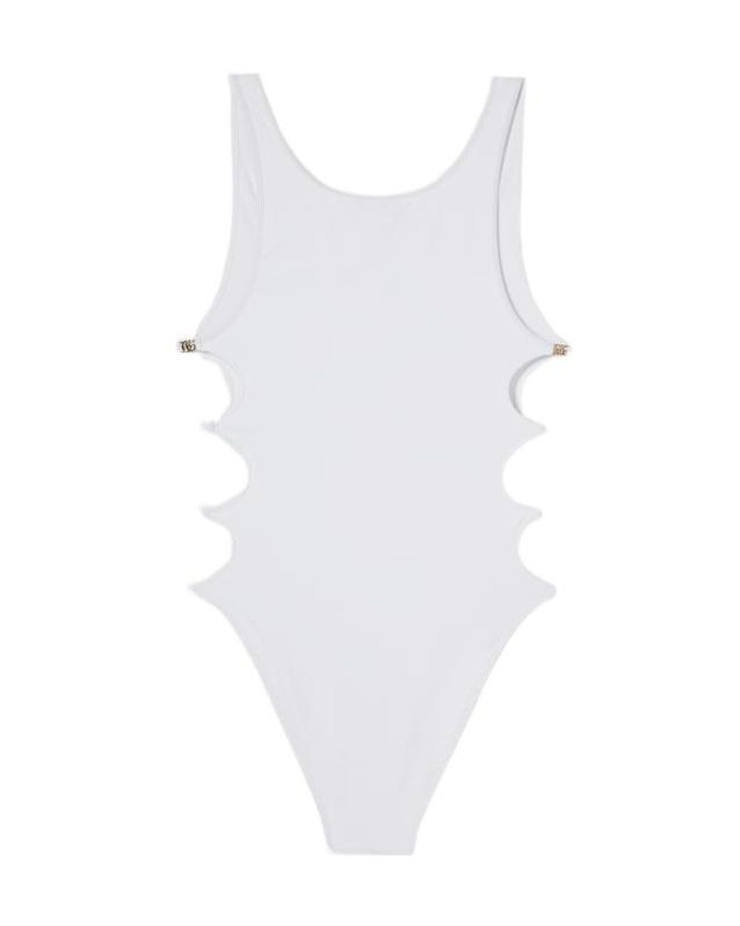 Gucci White Sparkling Stretch Jersey Swimsuit