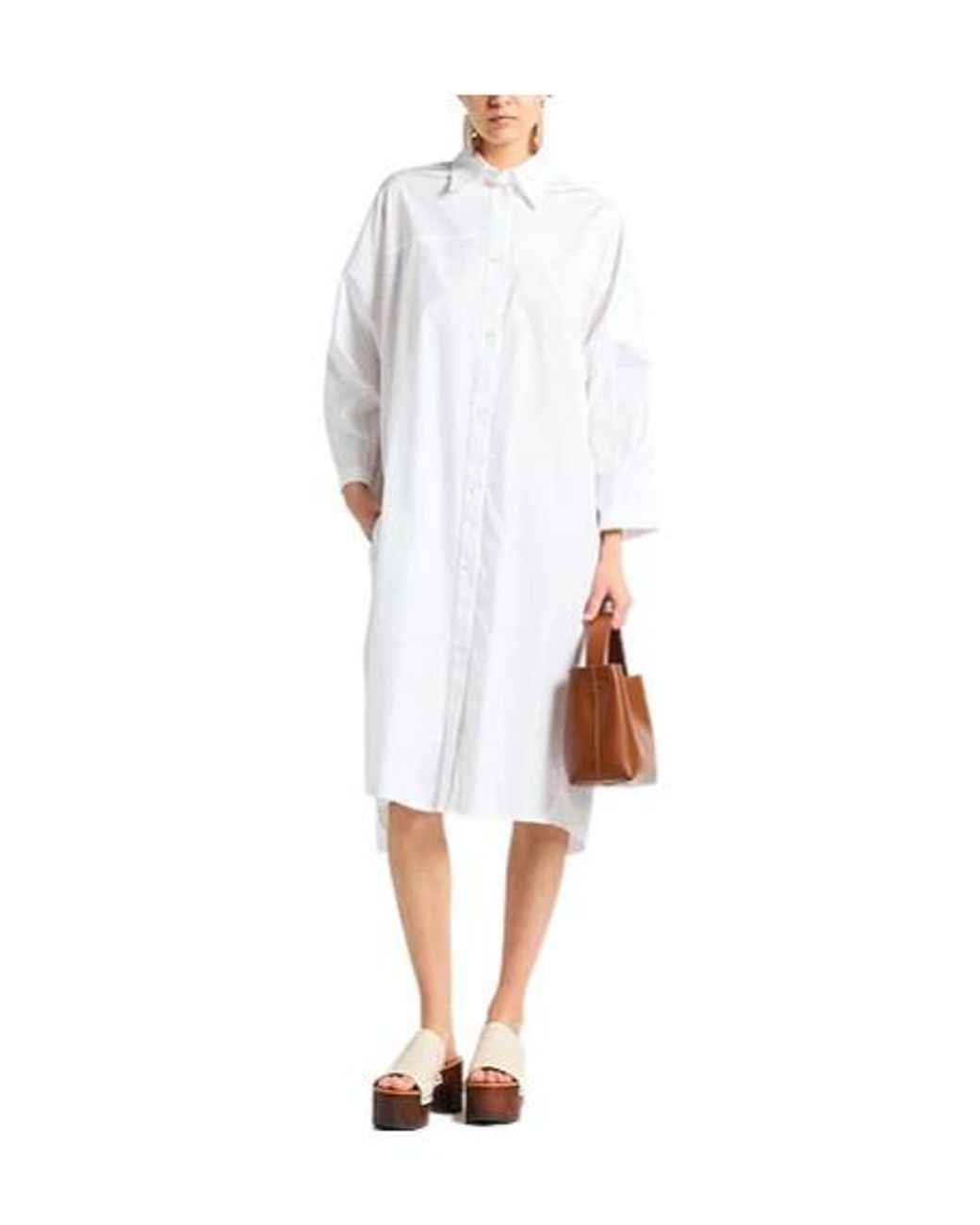Marni White Midi Dress Cotton