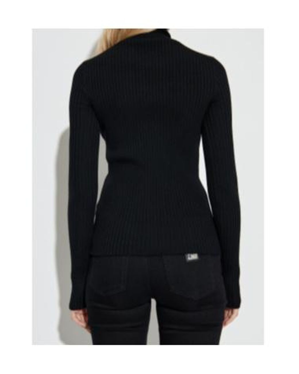Dolce & Gabbana Black Dg Logo Plaque Turtleneck Sweater