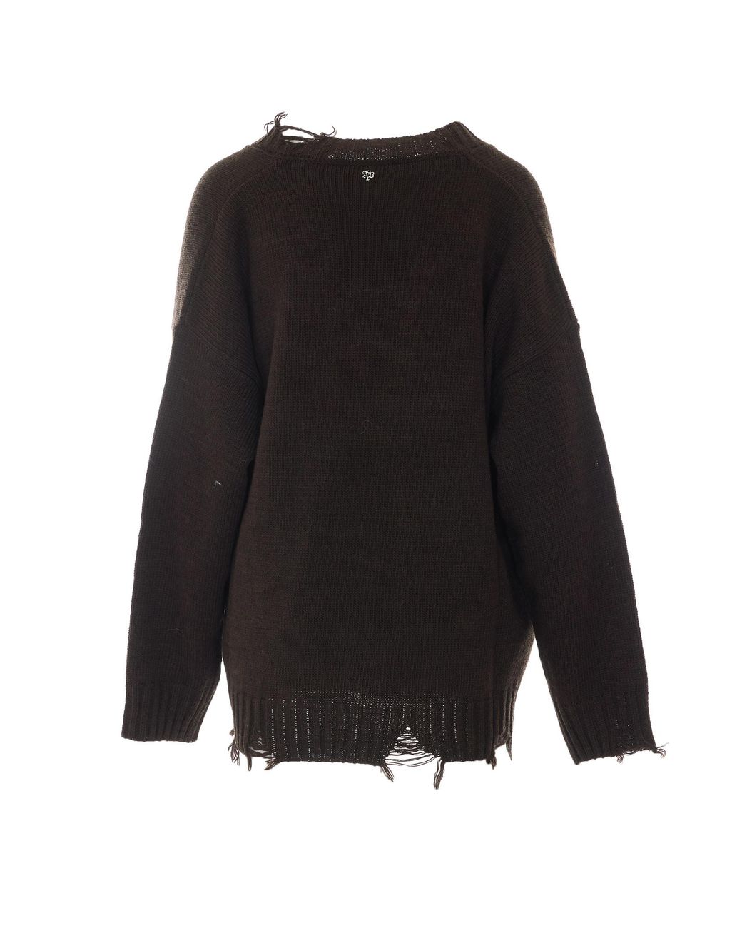 Aniye By Black Duke Distressed V-Neck Knitted Sweater