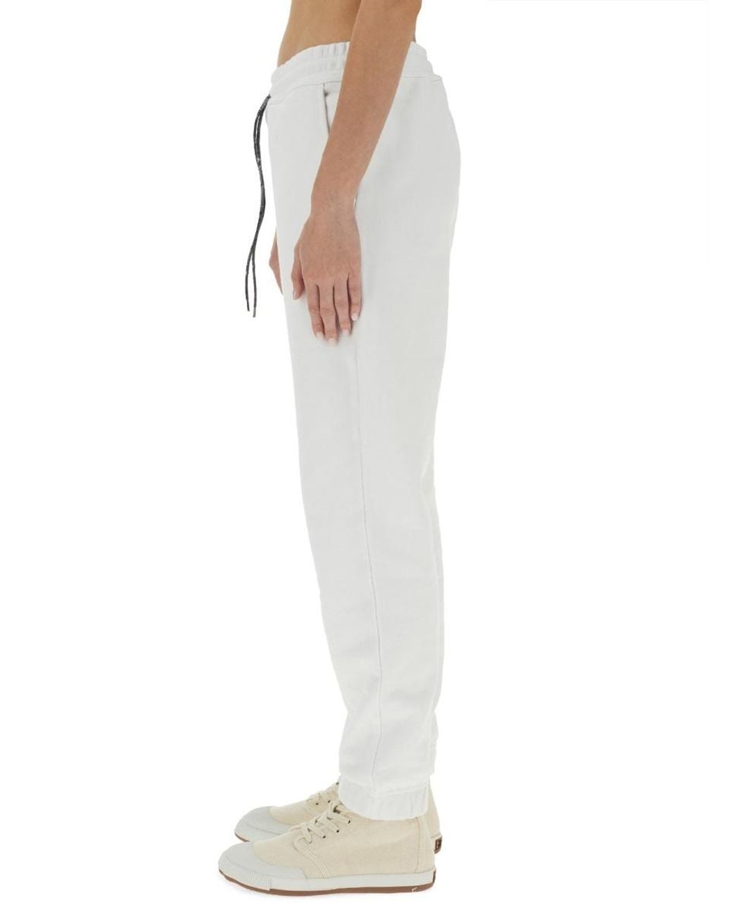 Vivienne Westwood White Orb-Embroidered Cotton Track Pants for men