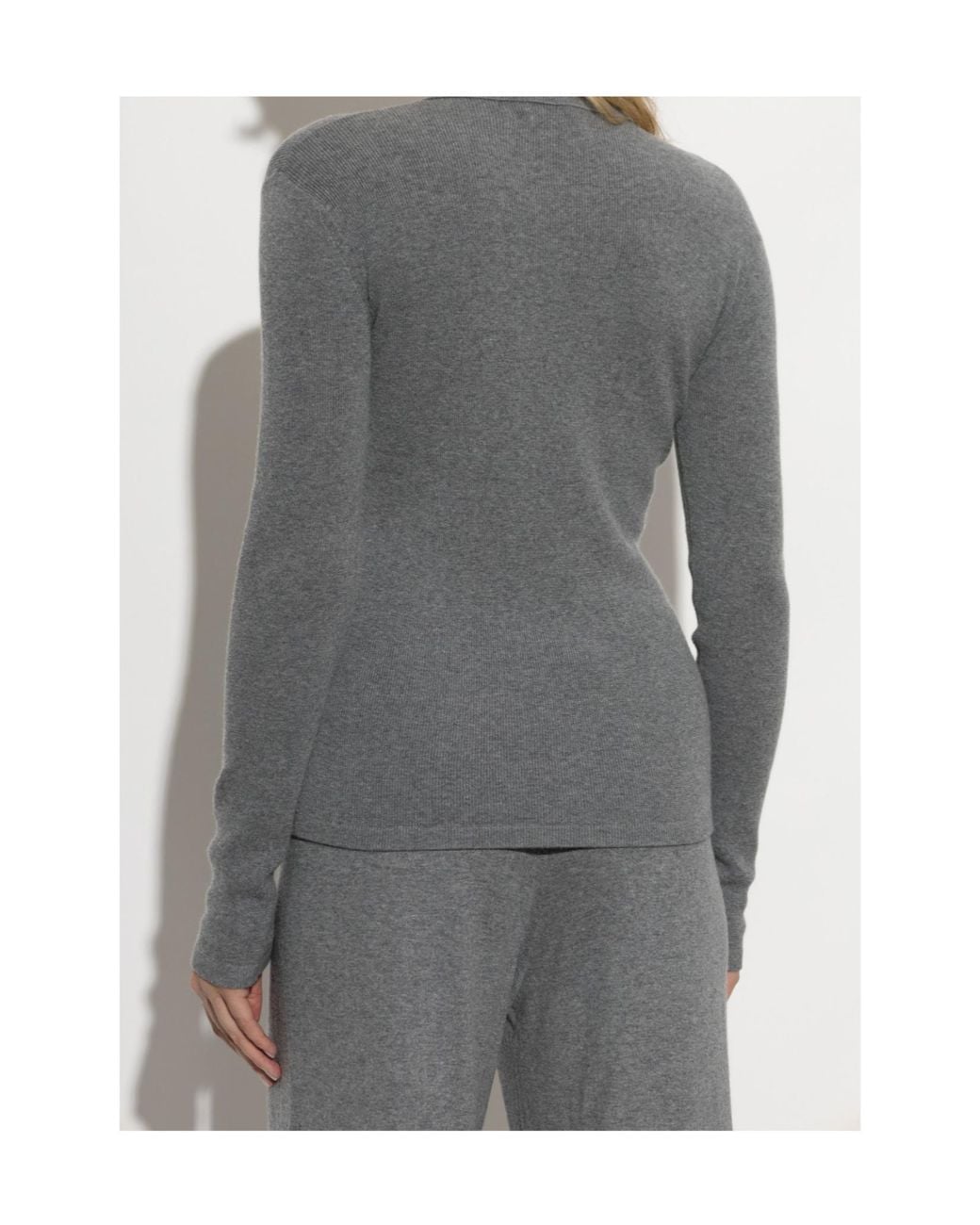 Lisa Yang Gray Vivian Long Sleeve Top