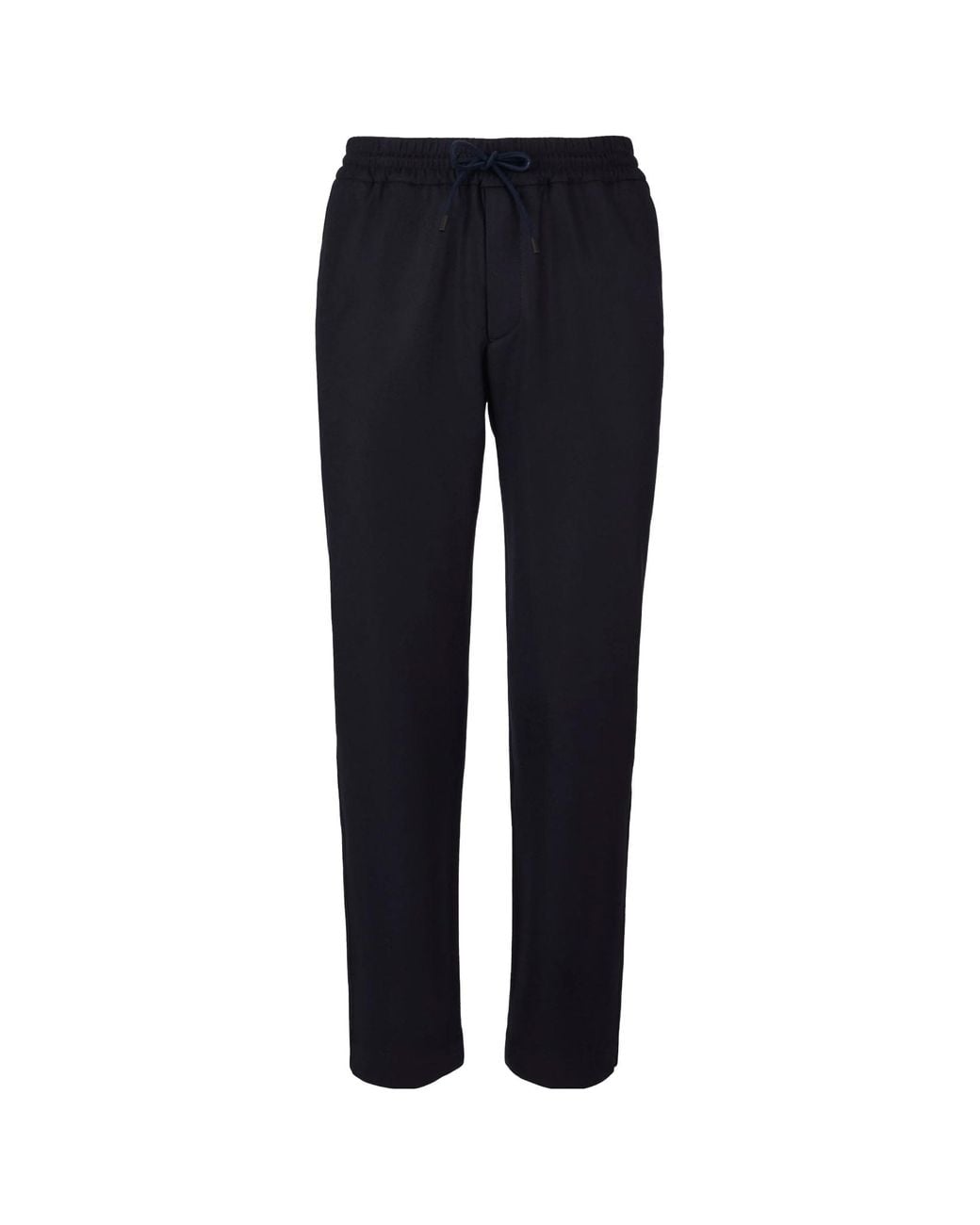 Sease Blue Drawstring Wool Pants for men