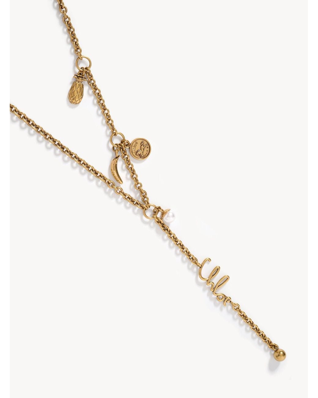 Chloé Green Mini Chloé Icons Shoulder Bag With Chain
