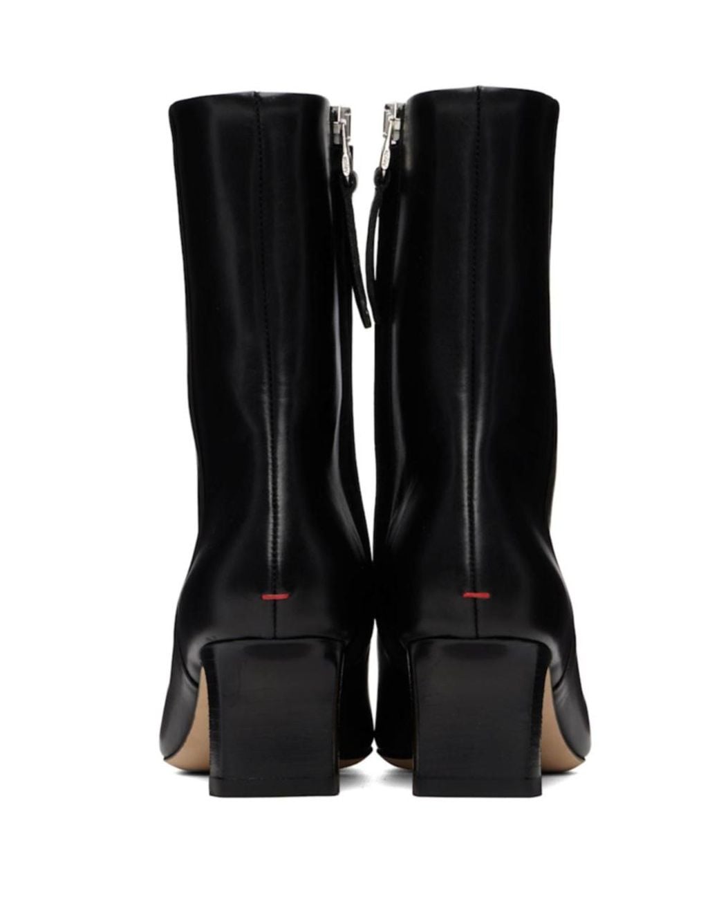 Aeyde Black Square-Toe Ankle Boots